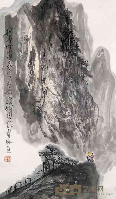 刘宝纯 山水人物 立轴 81×48cm